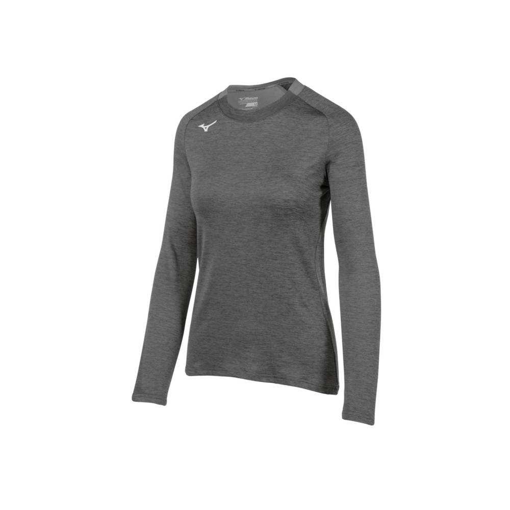 Blusa Mizuno Alpha Long Sleeve - Mulher - Cinzentas - LWZKD3085